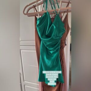Forever 21 Green Cowl Neck Dress